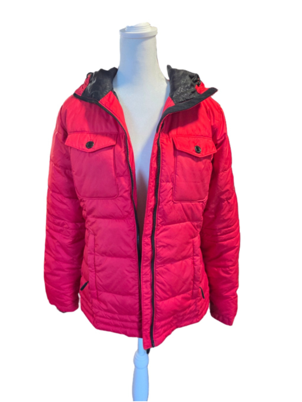 Women's Columbia Puffer Jacket Size M Red Black